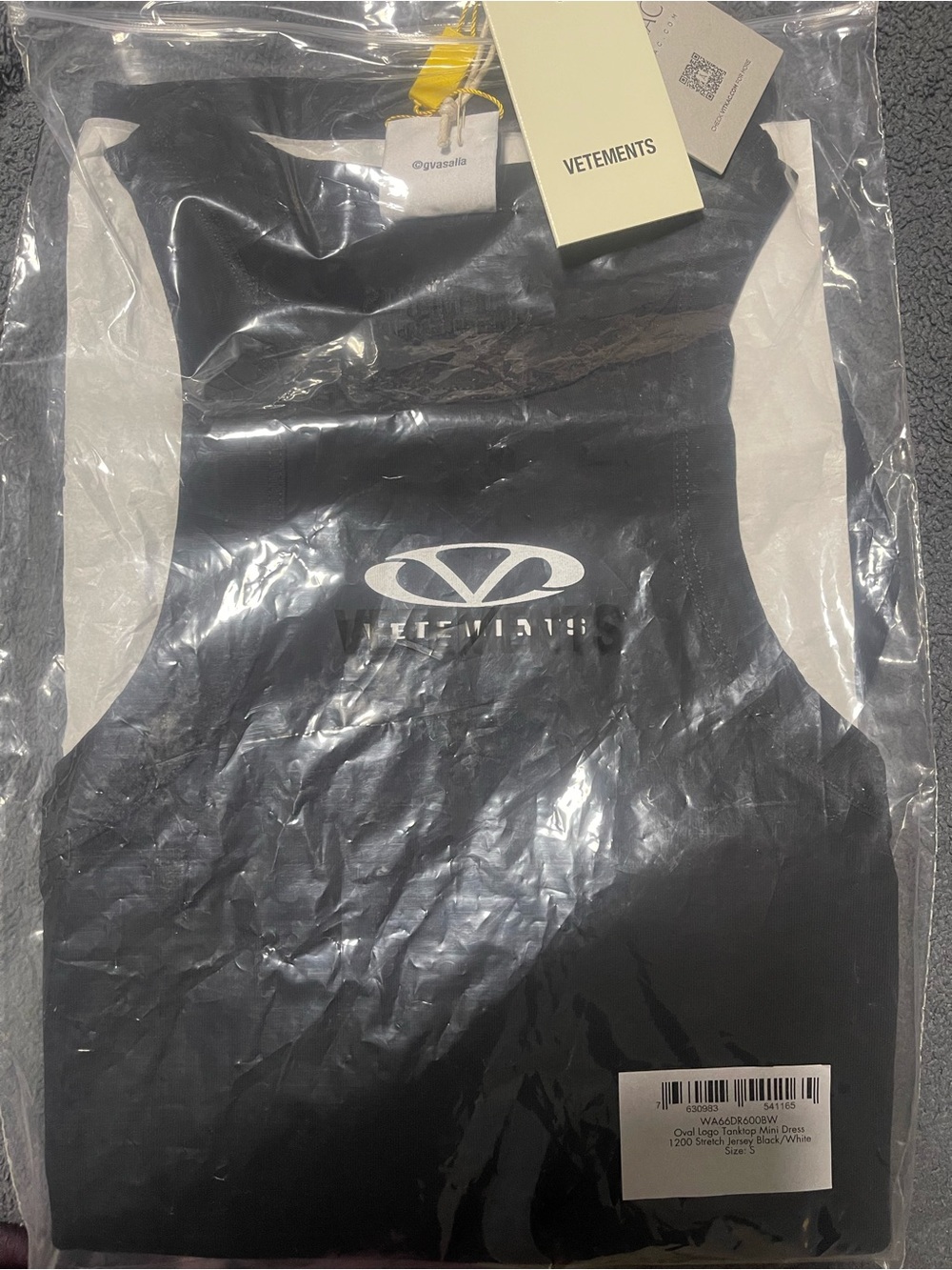 Vetements Black and White tank top mini woman’s dress